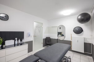 Rehab.Physiotherapie in Mainz Finthen, Bild eines Praxisraums, Foto: Melanie Billian